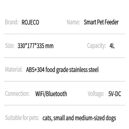 ROJECO Automatic Pet Feeder